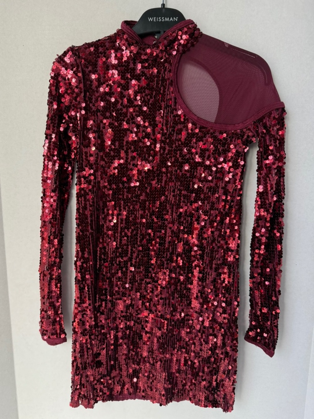 NEW! Weissman Style# 17513 Ultra Sparkle long sleeve shift dress Size:MC